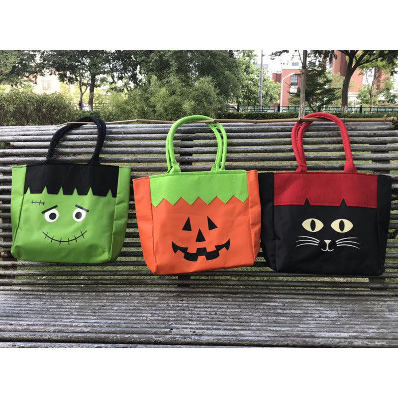 Halloween Decoration Gift Bag Pumpkin Tote Canvas Bag Halloween Candy Bag Product