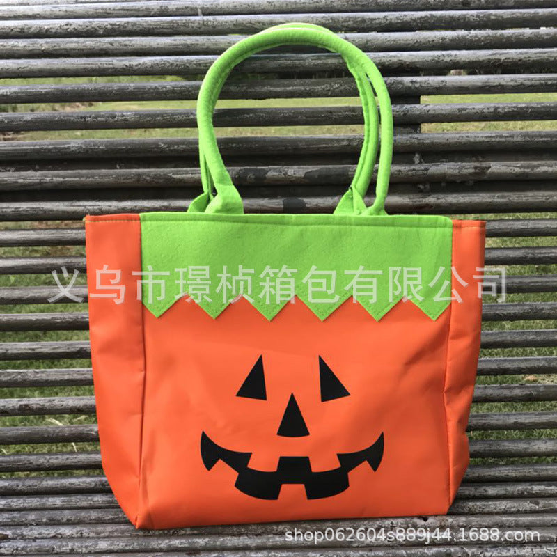 Halloween Decoration Gift Bag Pumpkin Tote Canvas Bag Halloween Candy Bag Product