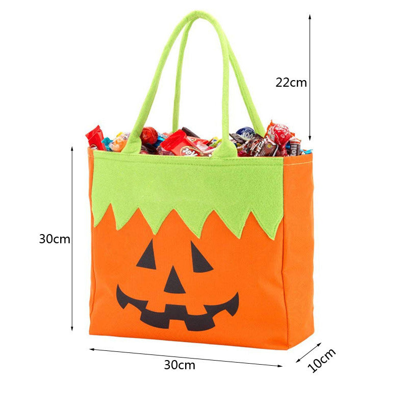 Halloween Decoration Gift Bag Pumpkin Tote Canvas Bag Halloween Candy Bag Product