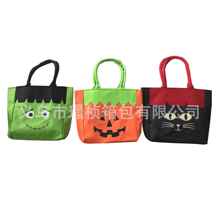 Halloween Decoration Gift Bag Pumpkin Tote Canvas Bag Halloween Candy Bag Product