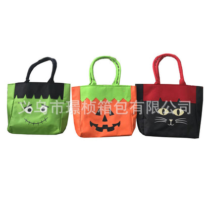 Halloween Decoration Gift Bag Pumpkin Tote Canvas Bag Halloween Candy Bag Product