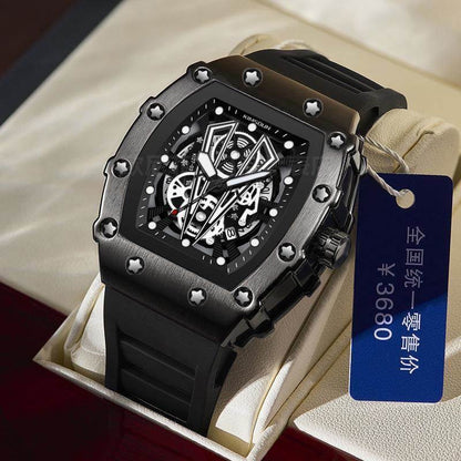 Zido Brand Richard Fully Automatic Men's Watch High-Looking Casual Sports Quartz Cut Out Waterproof Non-Mechanical